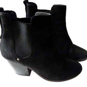 RAG & BONE BLACK SUEDE ANKLE CHELSEA BOOTIES BOOTS 37 6.5 US